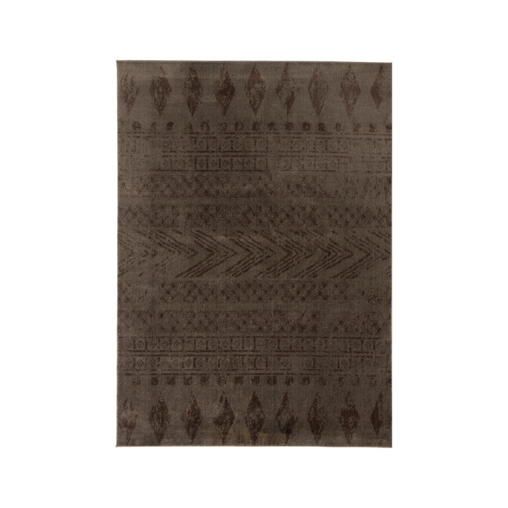 Covor din poliester, Colectie otantik, modern/scandinav, model 2617A, culoare Maro 200 x 290 cm, fara franjuri