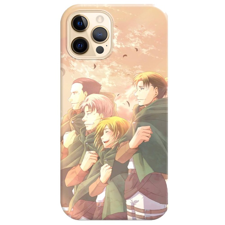 Husa compatibila cu Apple iPhone 13 Pro Max model Attack on Titan Squad, Silicon, TPU, Viceversa