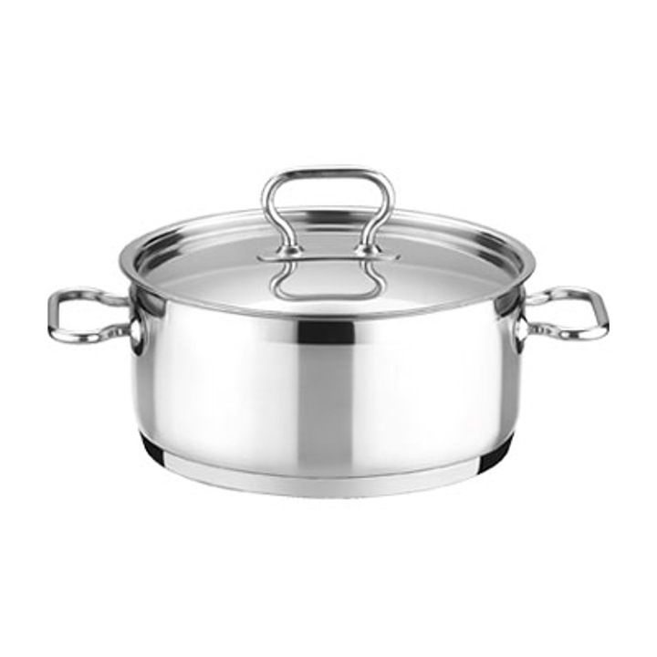 Oala din otel inoxidabil cu capac, Tescoma, 4L, Argintiu