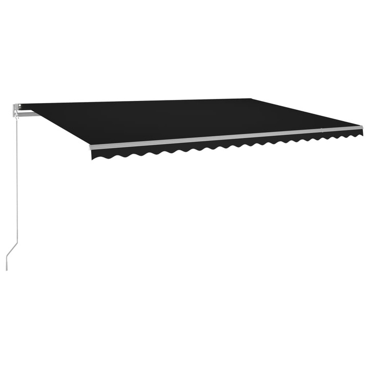 vidaXL antracitszürke kézzel kihúzható napellenző 500 x 350 cm (3069019)