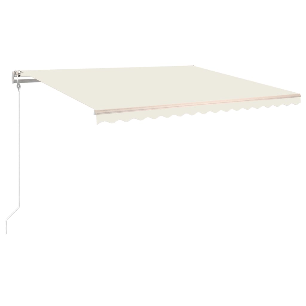 Copertina retractabila automat, vidaXL, Aluminiu-poliester, 450 x 300 cm, Crem
