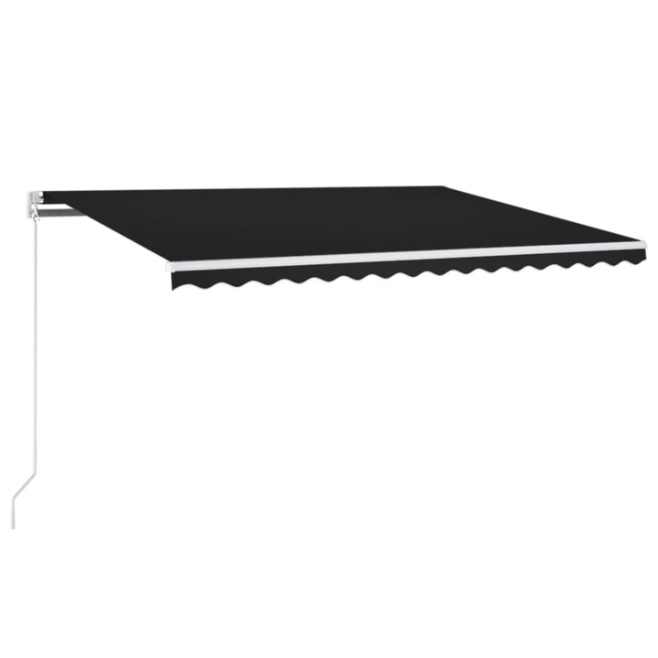vidaXL antracitszürke kézzel kihúzható LED-es napellenző 450 x 300 cm 3068924