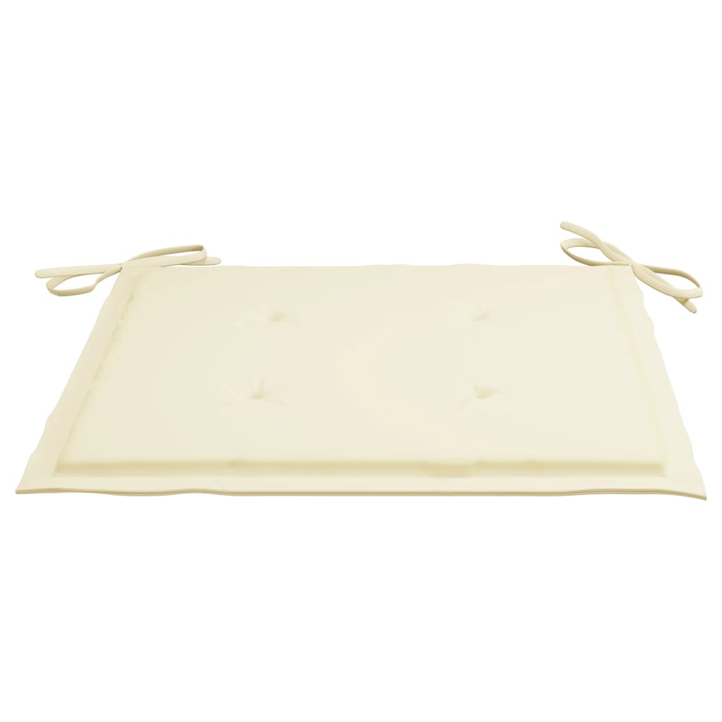 Set de 6 perne scaun de gradina, vidaXL, Poliester, 40 x 40 x 4 cm, Crem