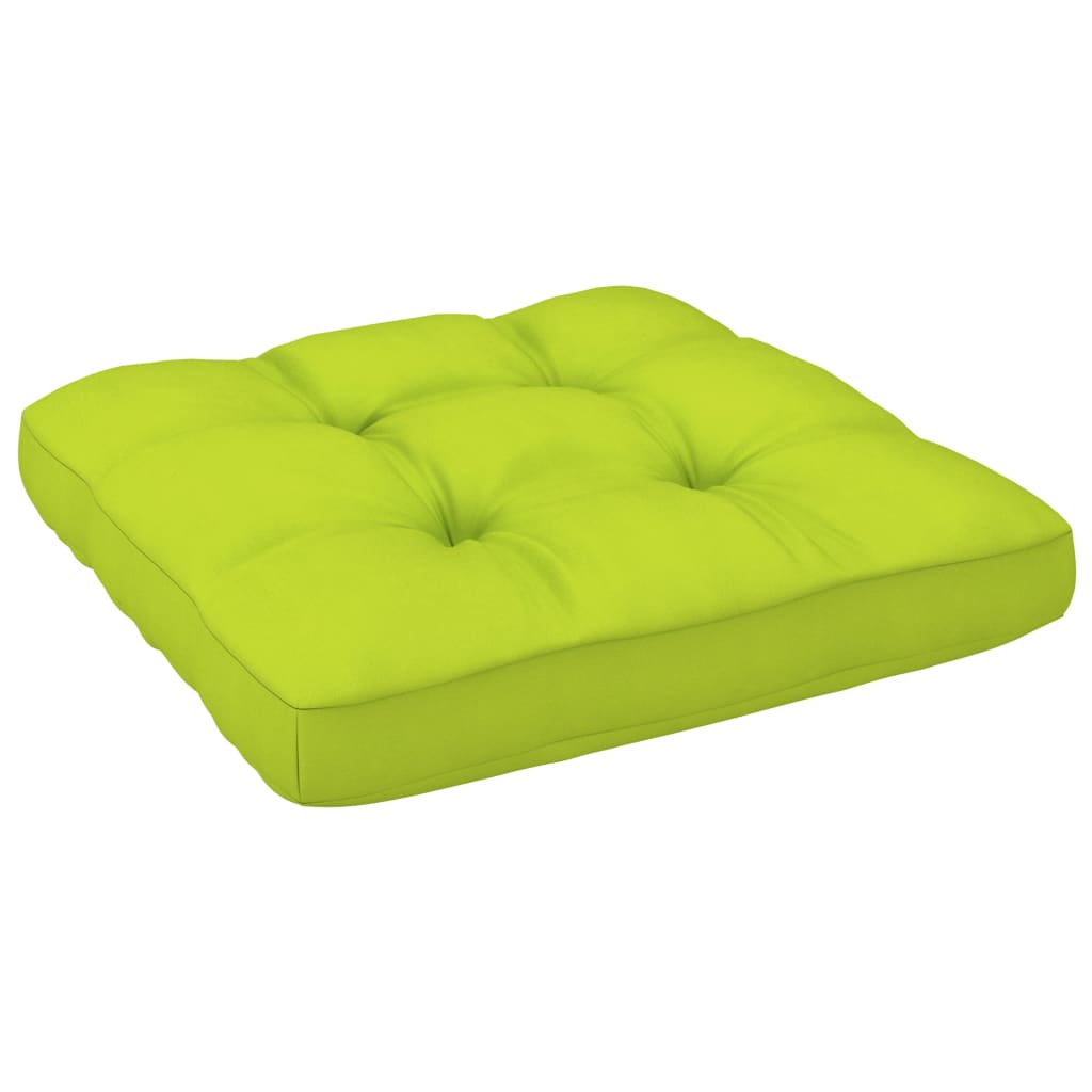 Perna decorativa de sezut pentru canapea din paleti, vidaXL, Tesatura, 70 x 70 x 12 cm, Verde deschis