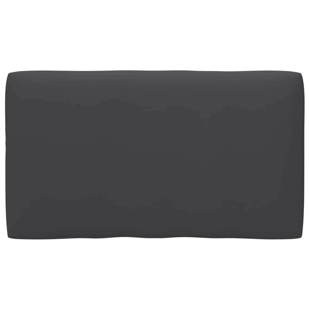 Perna decorativa de spate pentru canapea din paleti, vidaXL, Tesatura, 70 x 40 x 12 cm, Antracit
