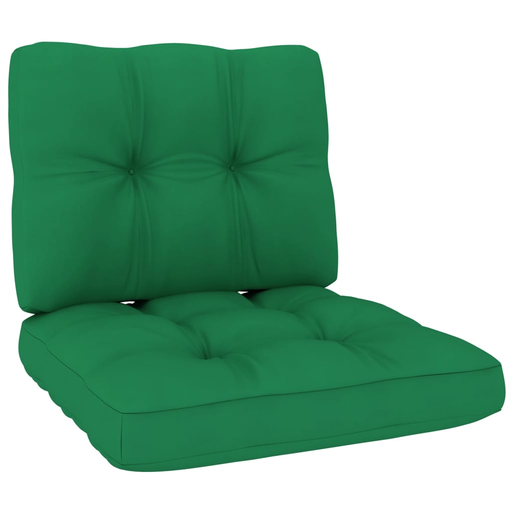 Set de 2 perne pentru canapea/banca de gradina, vidaXL, Tesatura, 50 x 50 x 12 cm, Verde