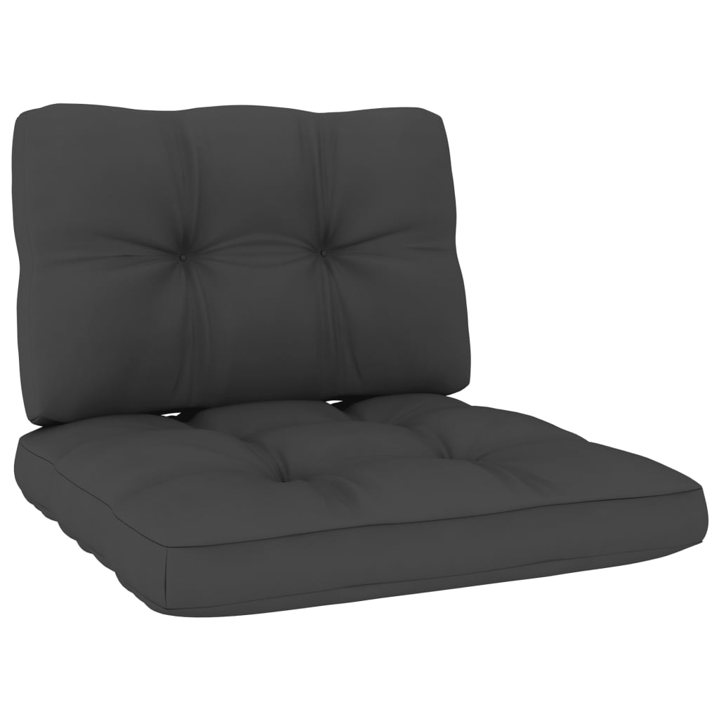 Set de 2 perne pentru canapea/banca de gradina, vidaXL, Tesatura, 60 x 60 x 12 cm, Antracit