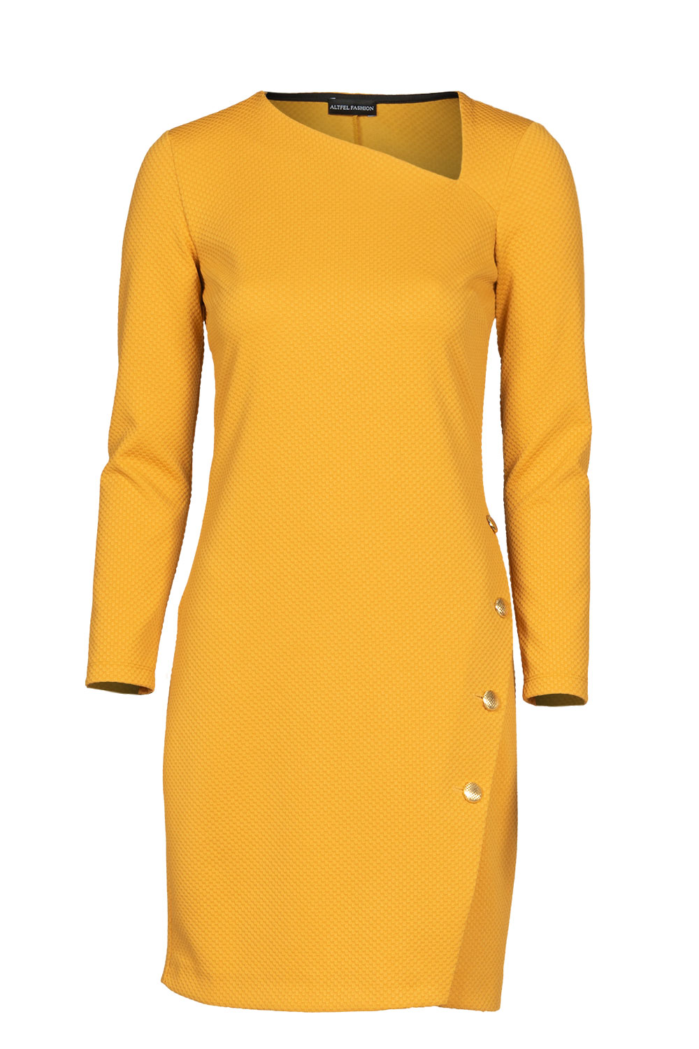 Rochie din poliester, Ocru