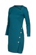 Rochie din poliester, eleganta, cu maneca lunga, verde 42