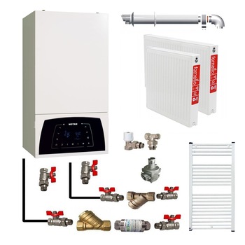 Pachet apartament cu o camera, centrala termica Motan Condens Plus 100 25 kW, condensatie, hidrobloc bronz, raport modulare 1:10, kit evacuare inclus, calorifere otel, kit armaturi centrala, robineti calorifer Pachet apartament cu o camera, centrala termica Motan Condens Plus 100 25 kW, condensatie, hidrobloc bronz, raport modulare 1:10, kit evacuare inclus, calorifere otel, kit armaturi centrala, robineti calorifer