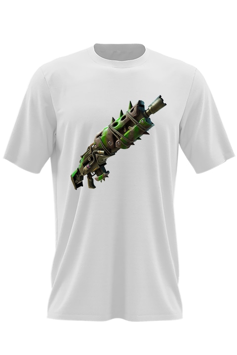 Tricou barbati Fortnite Primal Rifle Weapon, alb, marime S