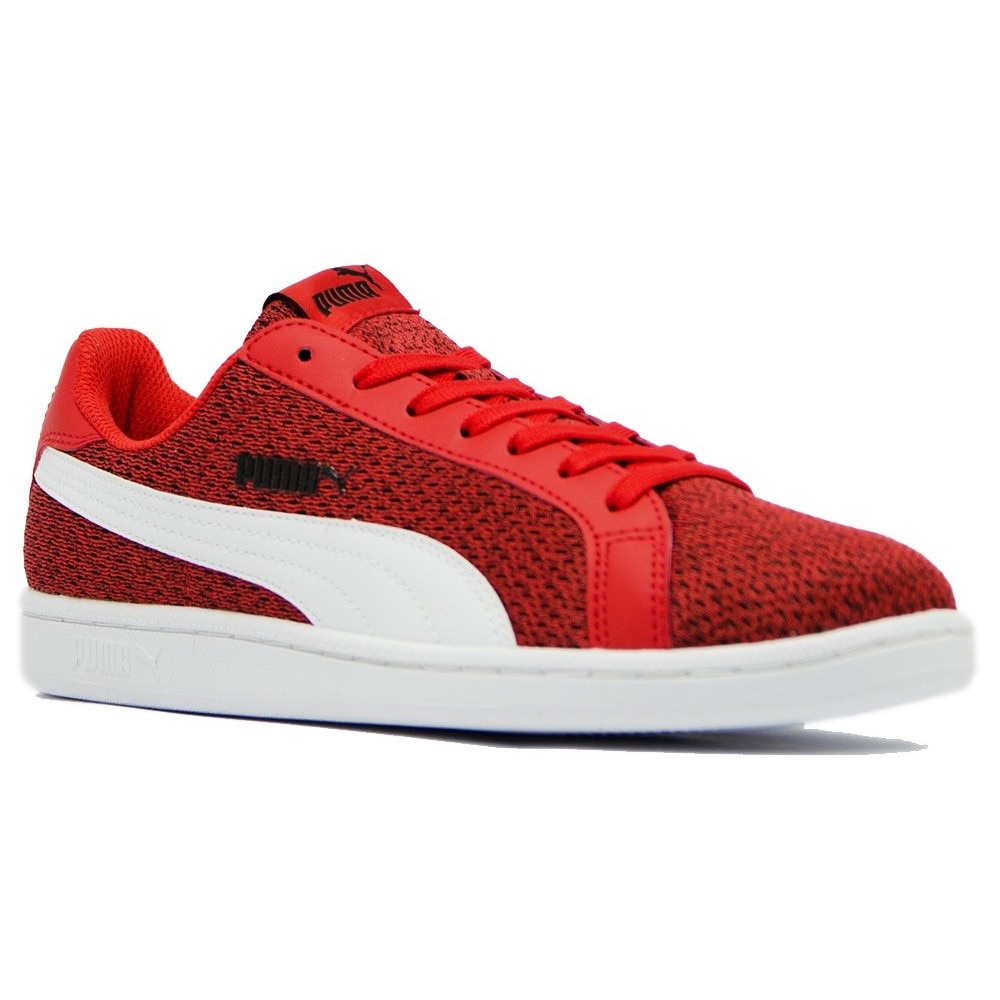 Pantofi sport unisex PUMA Smash Knit, rosu