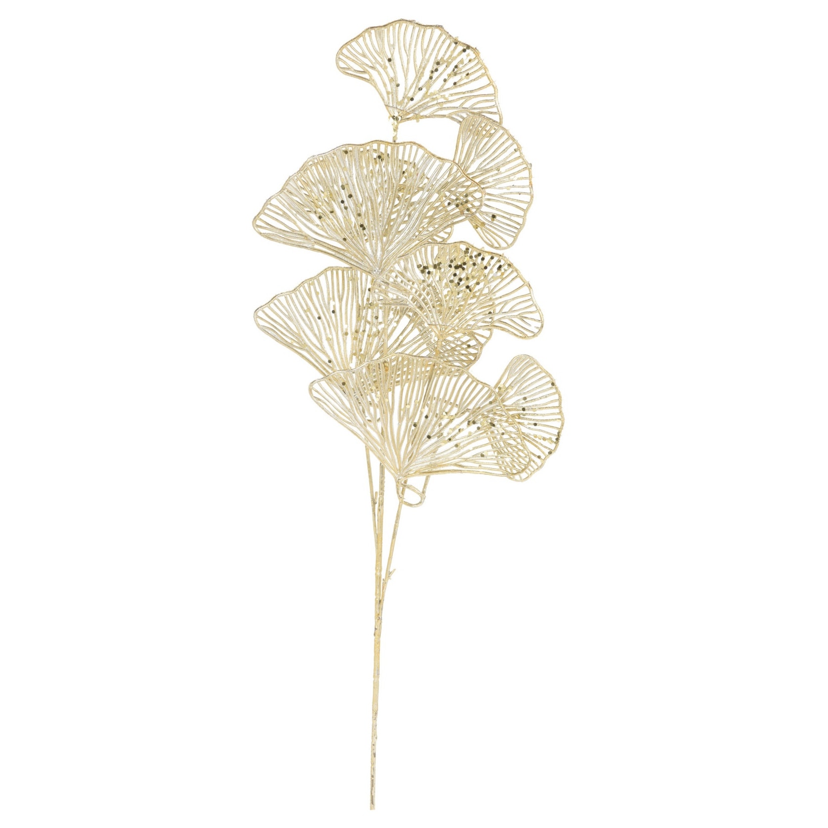 Creanga artificiala, frunze Ginko, auriu