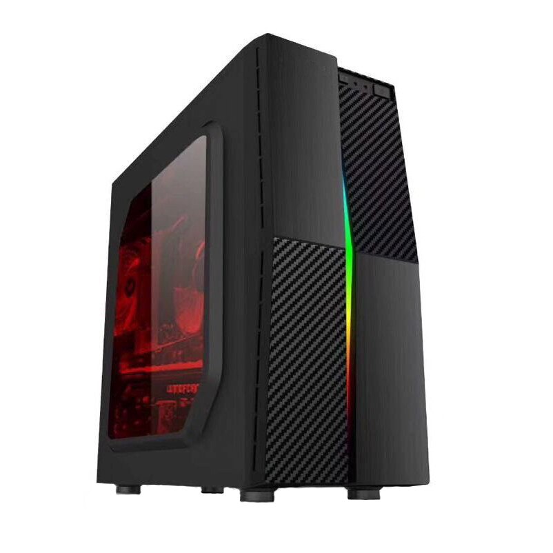 Carcasa Makki 1609 RGB, Mid Tower, fara sursa, ATX, Black