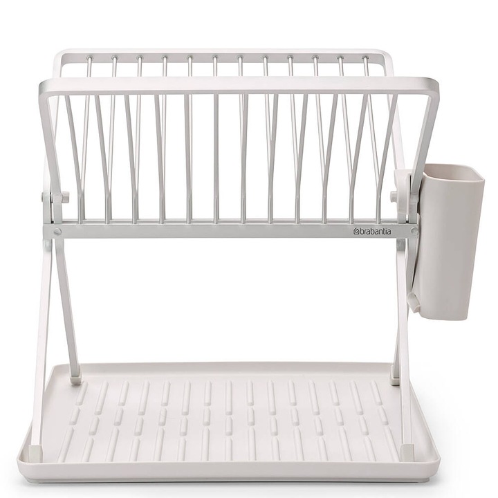 Uscator vase pliabil, Brabantia, aluminiu/plastic, gri deschis, 36 x 33 x 31.5 cm