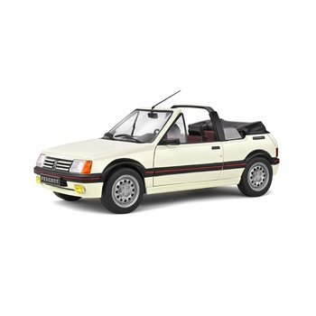Macheta auto Peugeot 205 CTI (1986) Cabrio, 1:18, Alb, Solido Macheta auto Peugeot 205 CTI (1986) Cabrio, 1:18, Alb, Solido