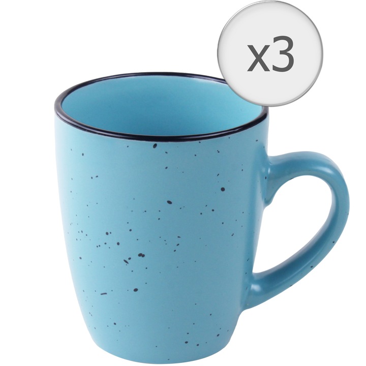 Set 3 cani Art of dining by Heinner Electra, ceramica, 354ml