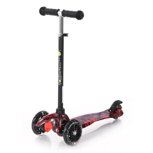 Trotineta Lorelli Mini pentru Copii cu 3 Roti si Leduri, Colectia 2021, Red Fire