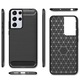 Samsung Galaxy S21 Ultra, G-Tech TPU carbon, fekete tok