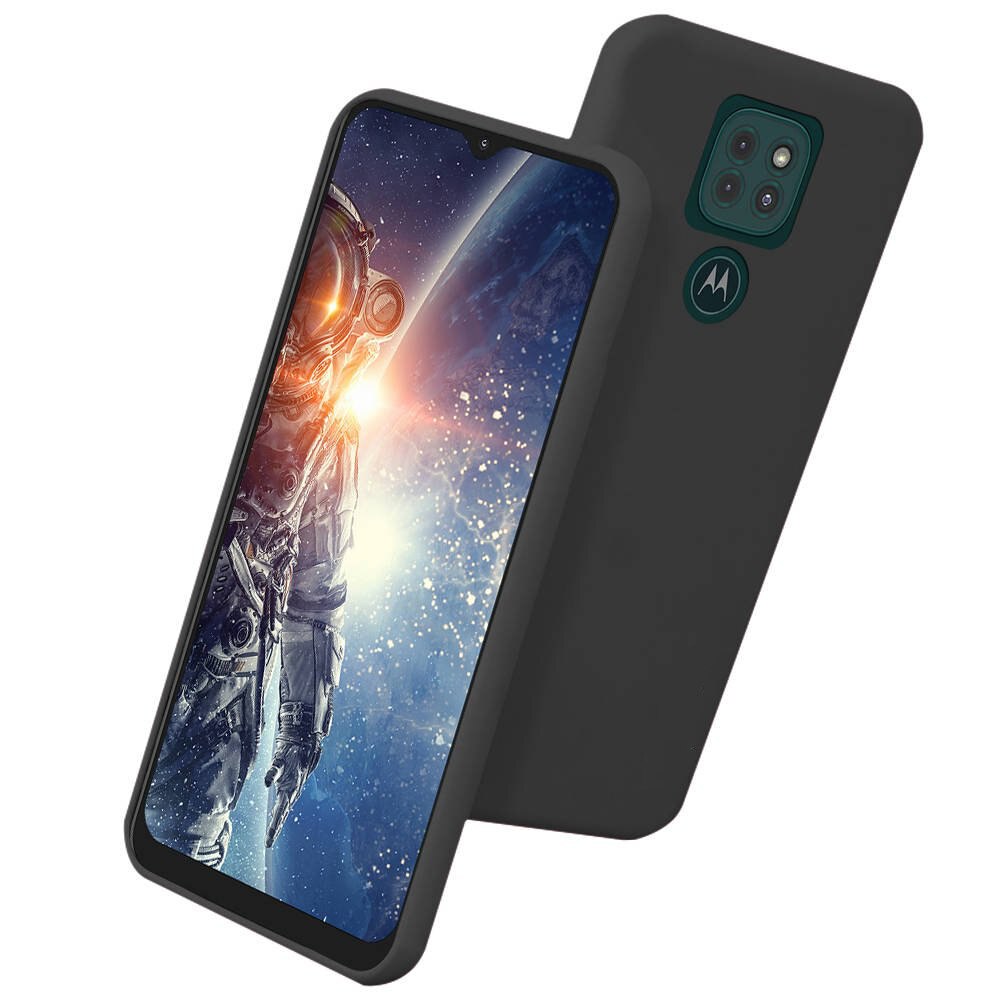 Husa compatibila cu Motorola Moto G9 Play, Soft Touch Silicone, din silicon flexibil si ultra subtire, Black