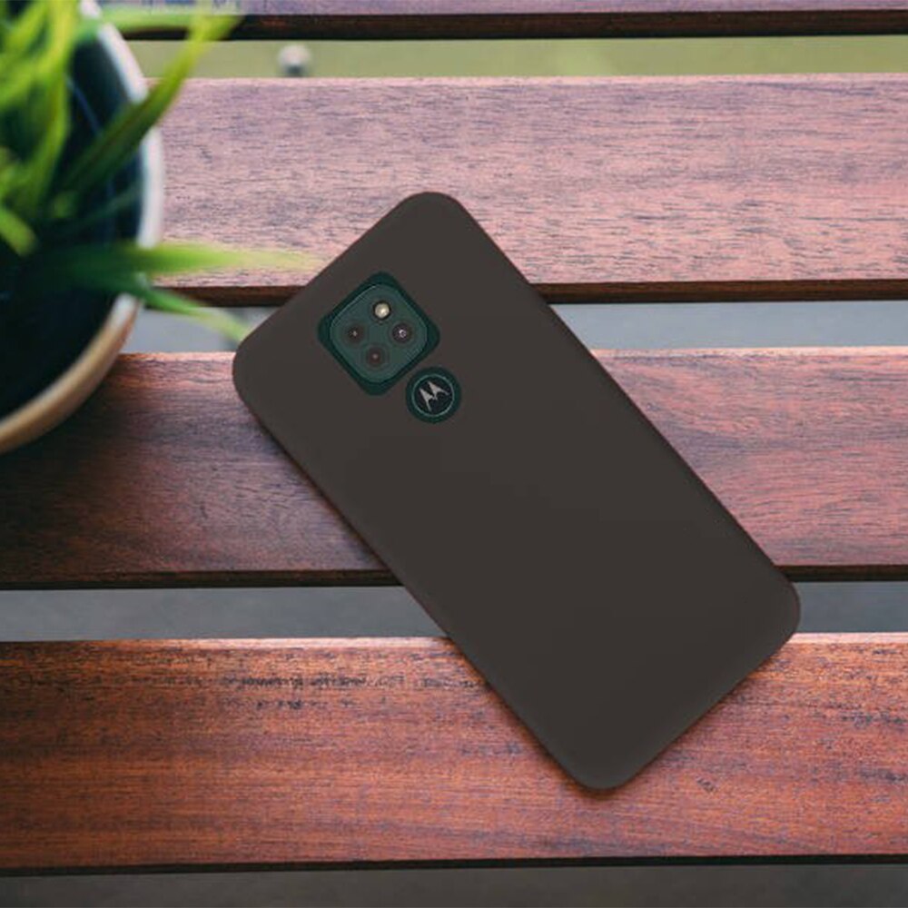 Husa compatibila cu Motorola Moto G9 Play, Soft Touch Silicone, din silicon flexibil si ultra subtire, Black