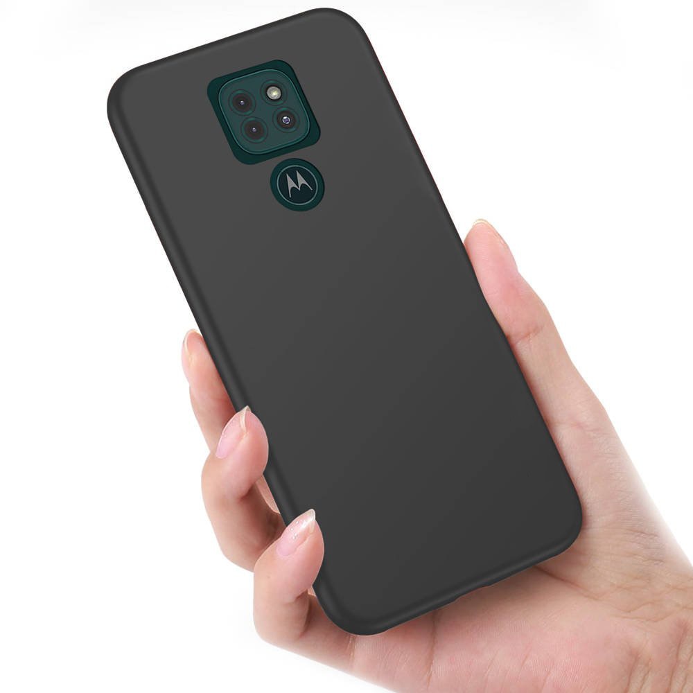 Husa compatibila cu Motorola Moto G9 Play, Soft Touch Silicone, din silicon flexibil si ultra subtire, Black