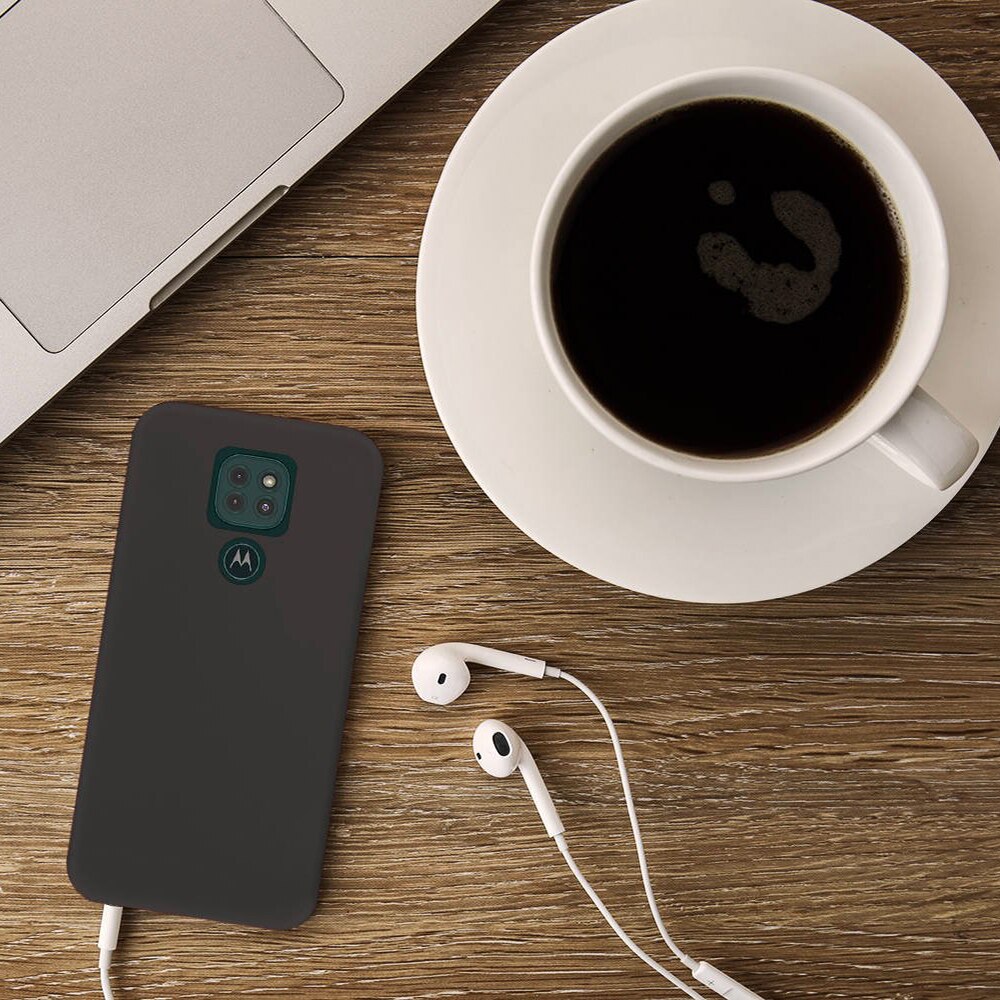 Husa compatibila cu Motorola Moto G9 Play, Soft Touch Silicone, din silicon flexibil si ultra subtire, Black