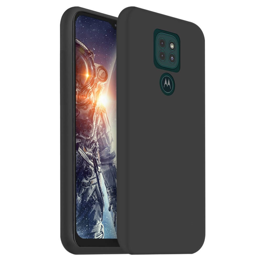 Husa compatibila cu Motorola Moto G9 Play, Soft Touch Silicone, din silicon flexibil si ultra subtire, Black