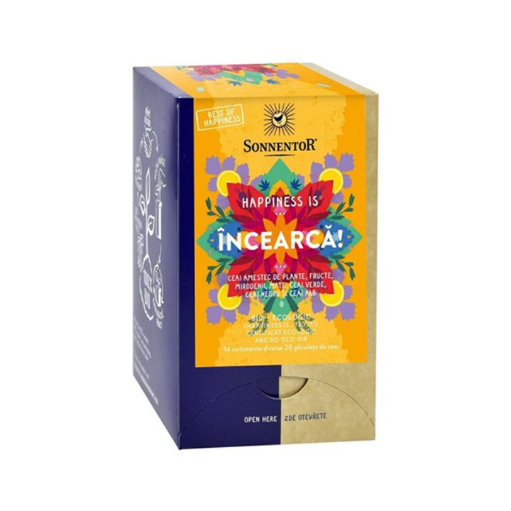 Ceai "Happines is...Incearca!", Eco, 20 plicuri, Sonnentor