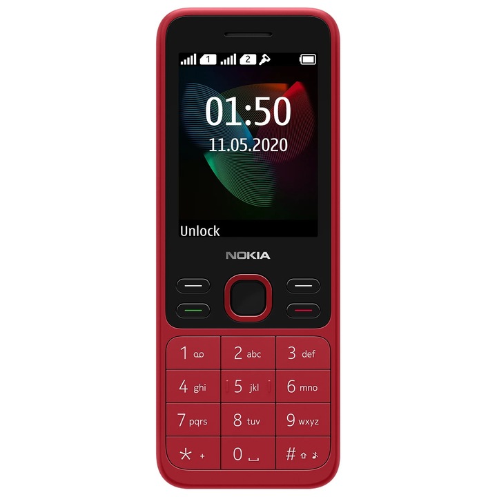 Nokia 150 (2020) Mobiltelefon, Kártyafüggetlen, Dual Sim, Piros