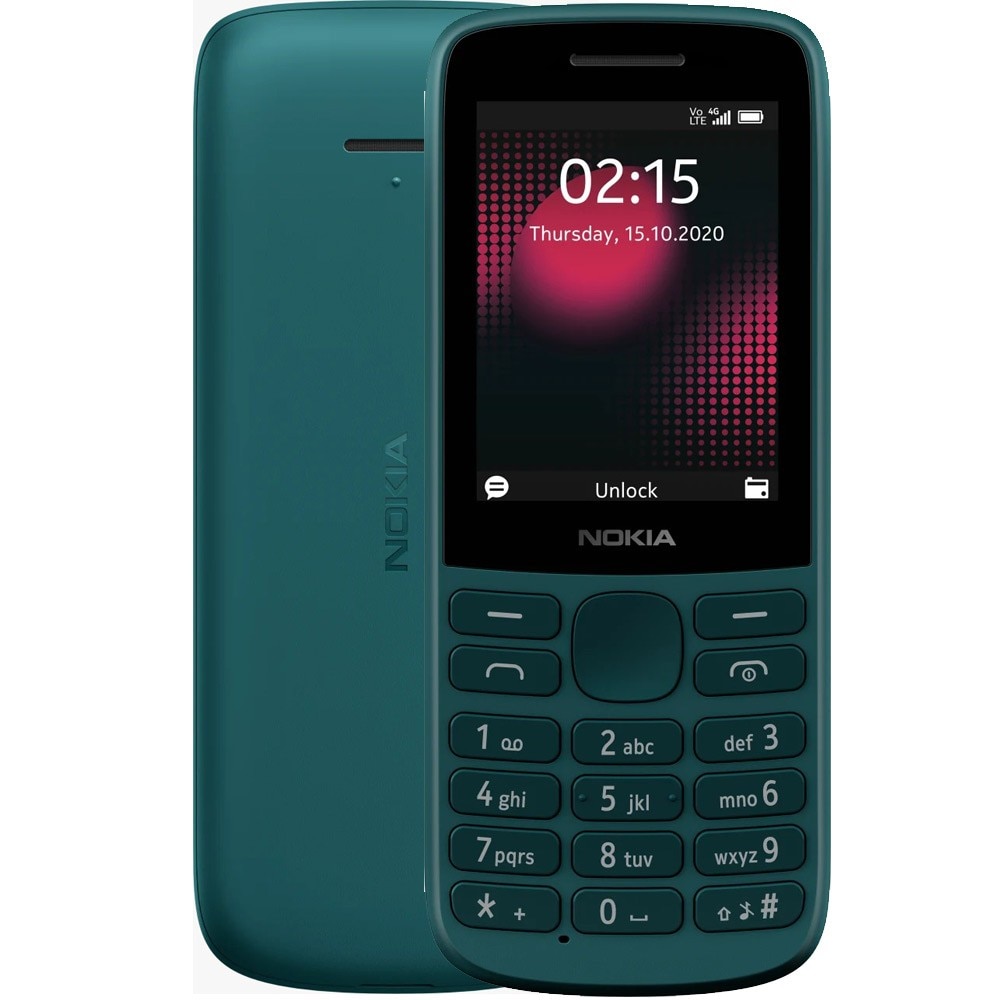 Telefon mobil Nokia 215, Dual SIM, 4G, Cyan