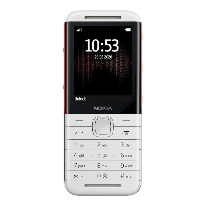 Nokia 5310 Mobiltelefon (2020), kettős SIM, fehér / piros