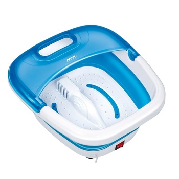 Aparat de masaj pentru picioare, Pliabil 10 cm, Silicon, 90 W, 6,5 litri, Hidromasaj intensiv, Infrarosu, Utilizare cu sau fara apa, Albastru/Alb Aparat de masaj pentru picioare, Pliabil 10 cm, Silicon, 90 W, 6,5 litri, Hidromasaj intensiv, Infrarosu, Utilizare cu sau fara apa, Albastru/Alb
