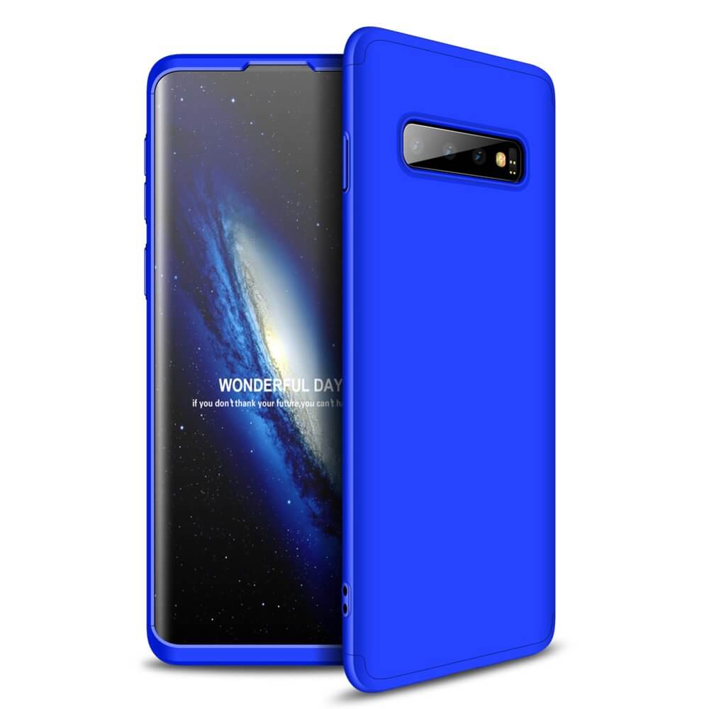 Husa pentru Samsung Galaxy S10, Protectie 360 - Spate si Laterale, GKK, Albastru
