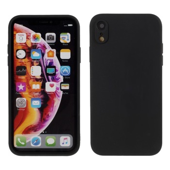 Husa protectie compatibila cu Apple iPhone XR Liquid Silicone Case Negru
