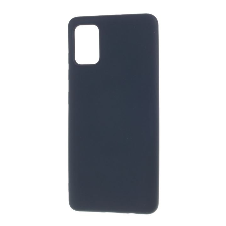 Husa protectie compatibila cu Samsung A51 Liquid Silicone Case Albastru inchis