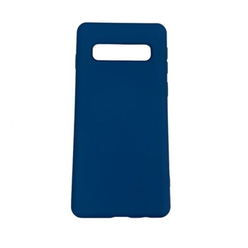 Husa protectie compatibila cu Samsung S10 Liquid Silicone Case Albastru inchis