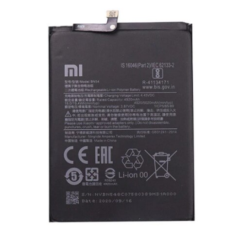 Xiaomi BN53 akkumulátor (5020mAh, Li-ion, Redmi Note 9 Pro, Redmi 10X ...