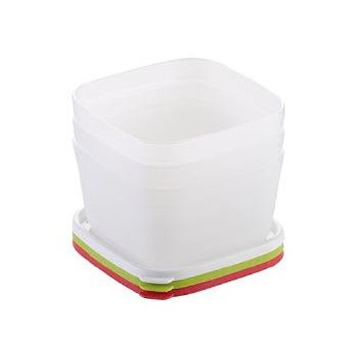 Set 3 caserole Tescoma, Plastic, Transparent/Multicolor