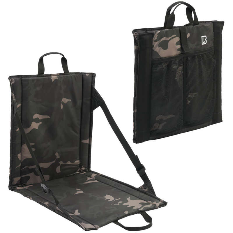 Scaun camping, Brandit, Pliabil, Poliester, 40x38x3cm, Camuflaj