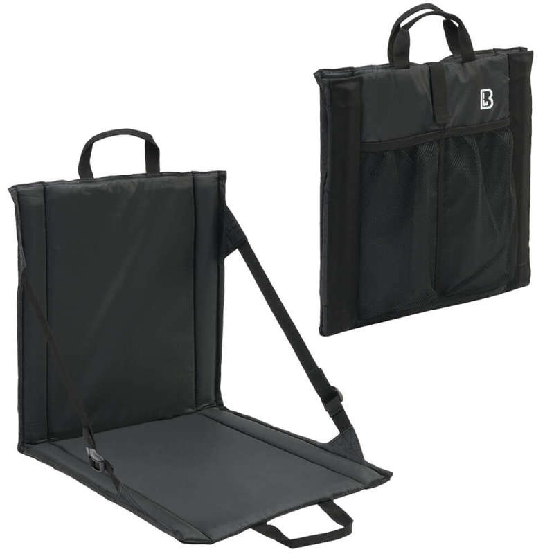 Scaun camping, Brandit, Pliabil, Poliester, 40x38x3cm, Negru