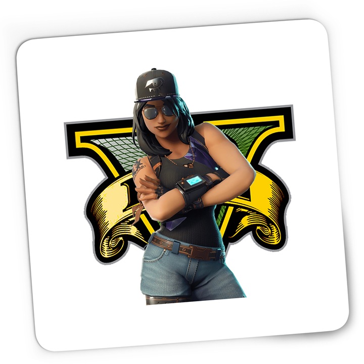 Mousepad Gaming Fortnite Girl GTA, 21x19 cm