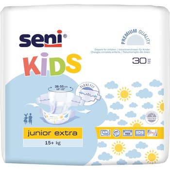 Scutece Seni Kids Junior extra Premium pentru incontinenta, 15-30 kg, 30 bucati Scutece Seni Kids Junior extra Premium pentru incontinenta, 15-30 kg, 30 bucati