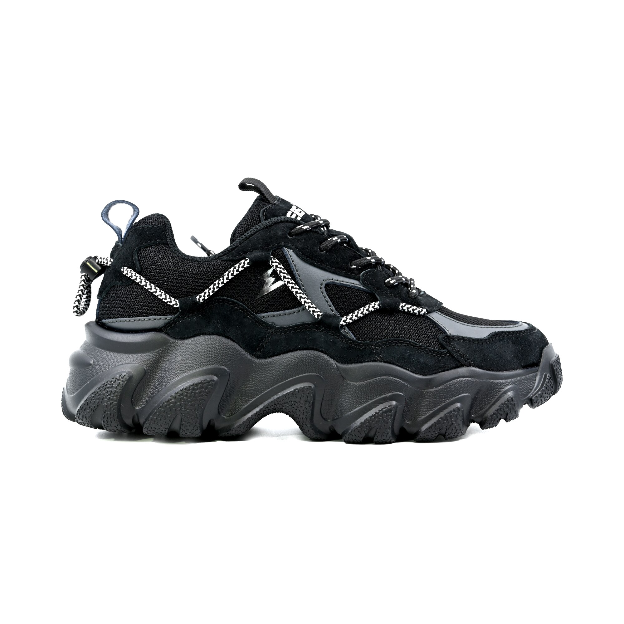 Pantofi ElisComfort Women, Negru/Argintiu