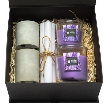 Set 4 lumanari cadou Dreams- Lavanda Melody Set 4 lumanari cadou Dreams- Lavanda Melody