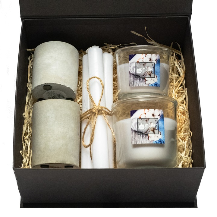 Комплект от 4 свещи подарък Dreams- Soft Cotton