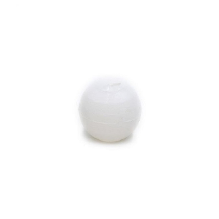 Lumanare sfera, alb, 8cm