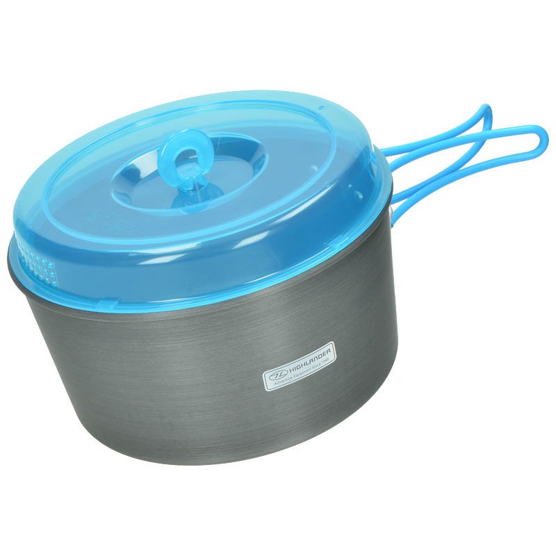 Vas de gatit cu capac, Highlander, Aluminiu/ Polipropilena, 2.6L