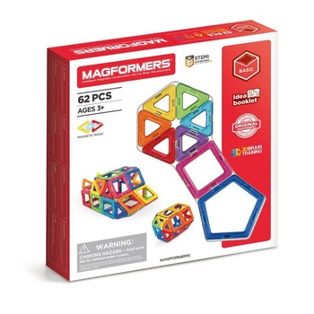 Set magnetic de construit Magformers, Rainbow, 62 piese Set magnetic de construit Magformers, Rainbow, 62 piese