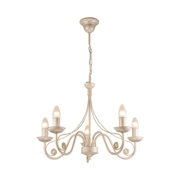 Lustra Donato alb 5x40W E14, metal Lustra Donato alb 5x40W E14, metal